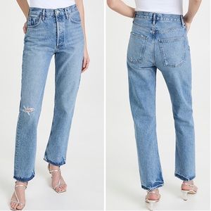 Agolde 90s Pinch Waist High Rise Straight Leg Abstract